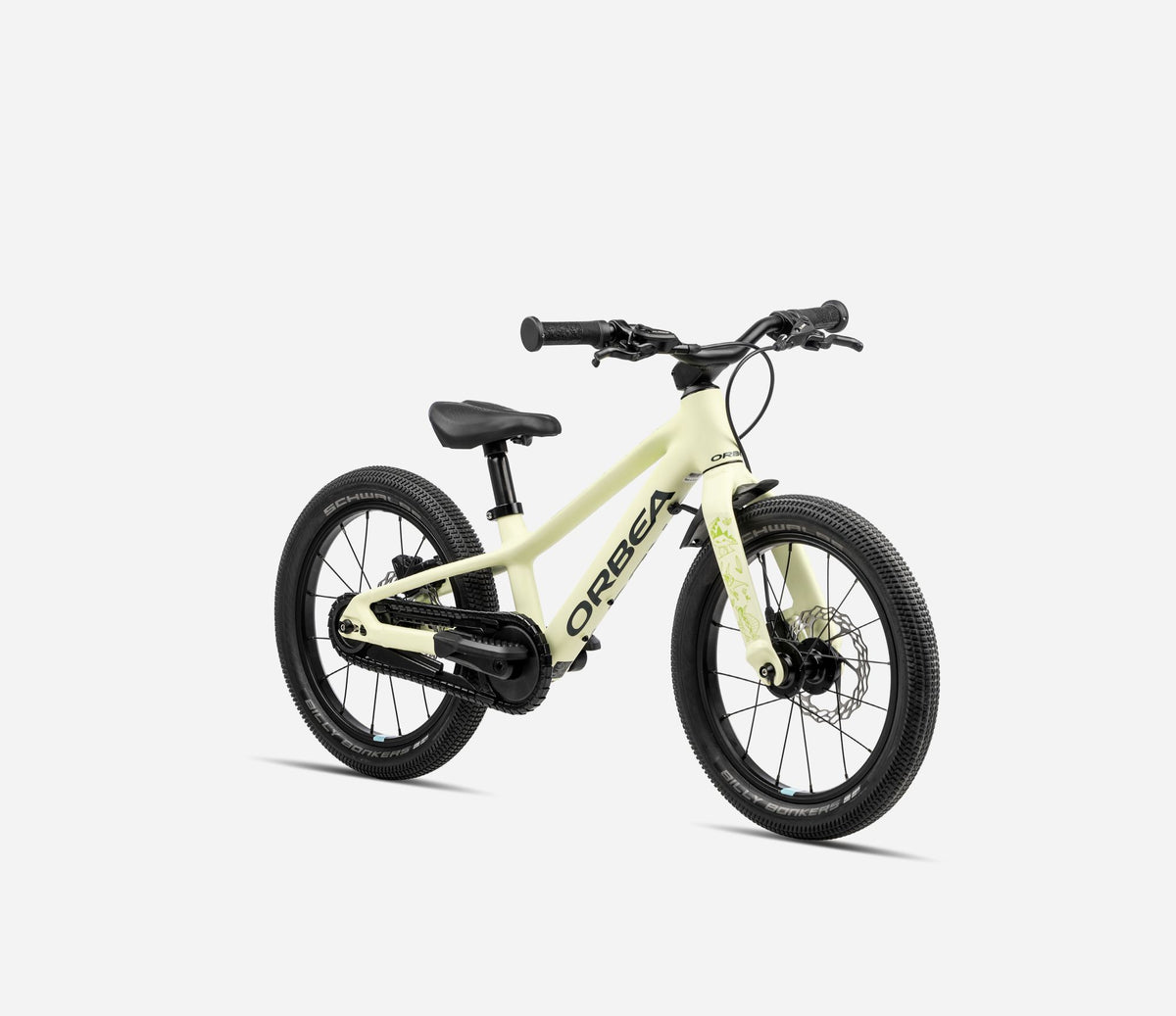 Orbea Kimu 16 inch kids balance pedal mountain bike uk dorset acid gum