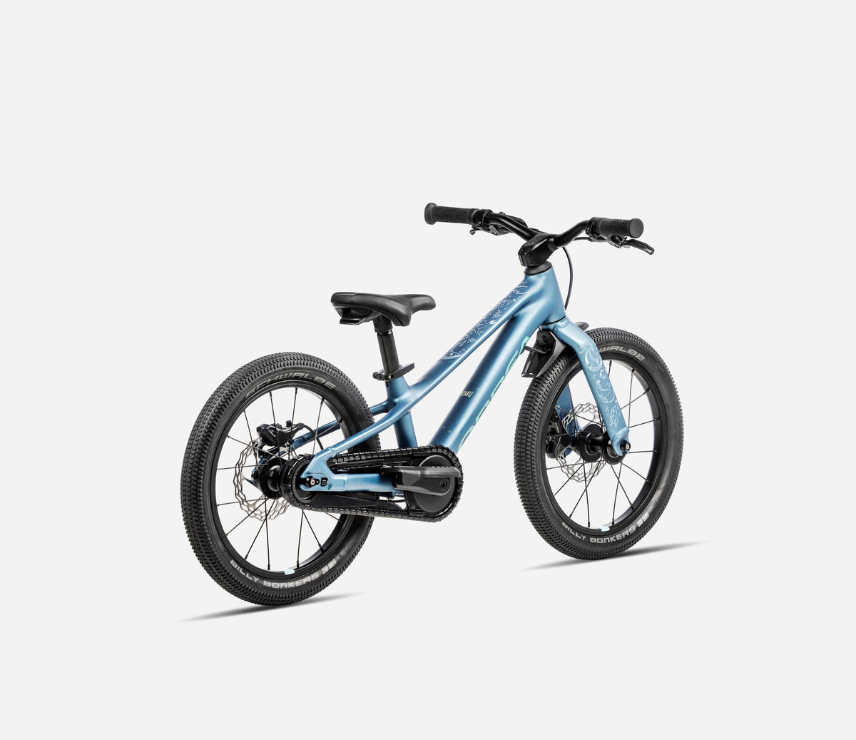 Orbea Kimu 16 inch kids balance pedal mountain bike uk dorset slate blue