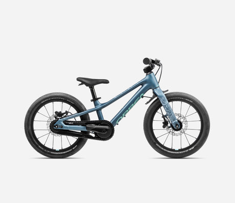 Orbea Kimu 16 inch kids balance pedal mountain bike uk dorset slate blue