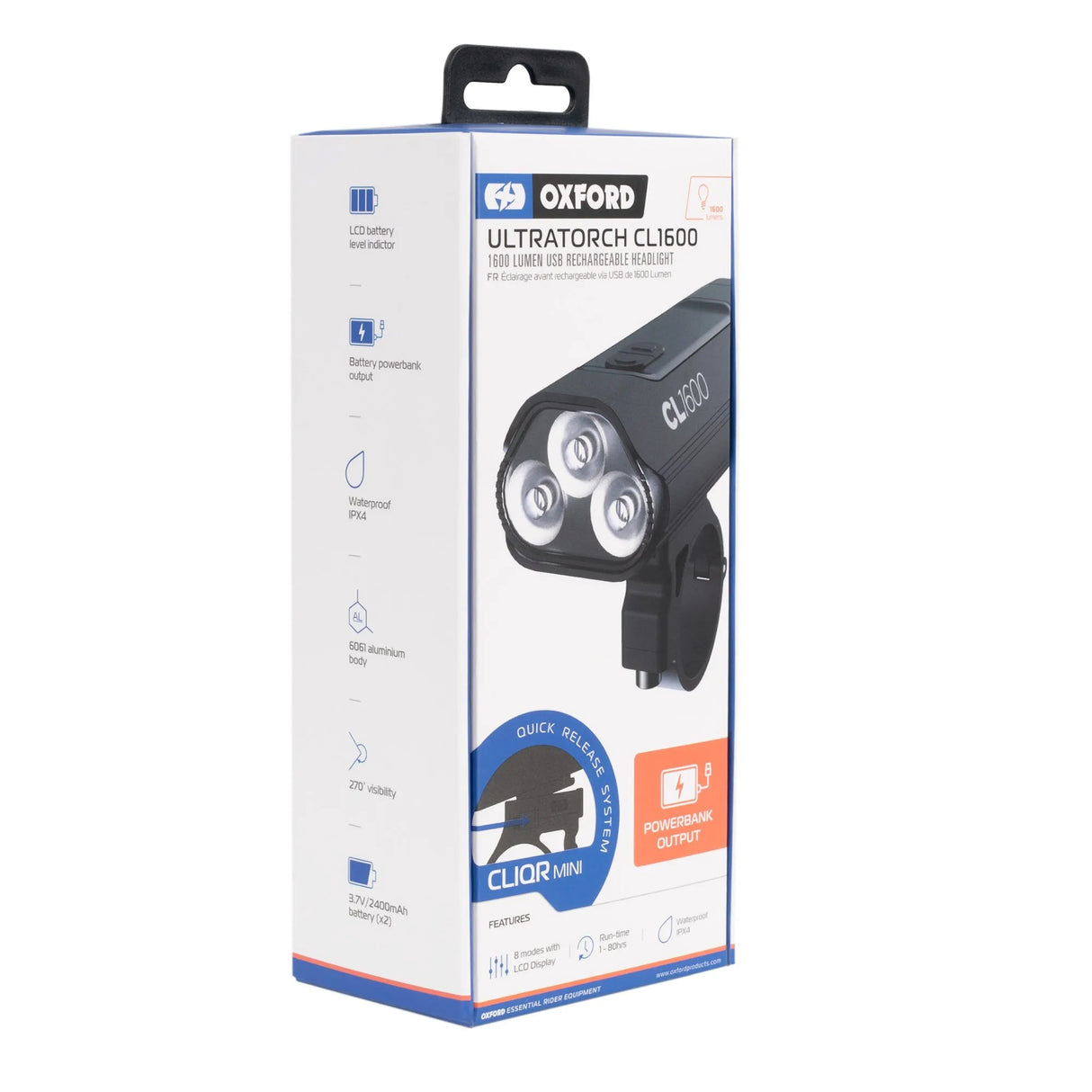 Oxford Ultratorch CL1600 Front LED Light
