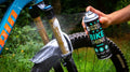 Wheelie wash bike shine silicone helps keep forks feeling plush