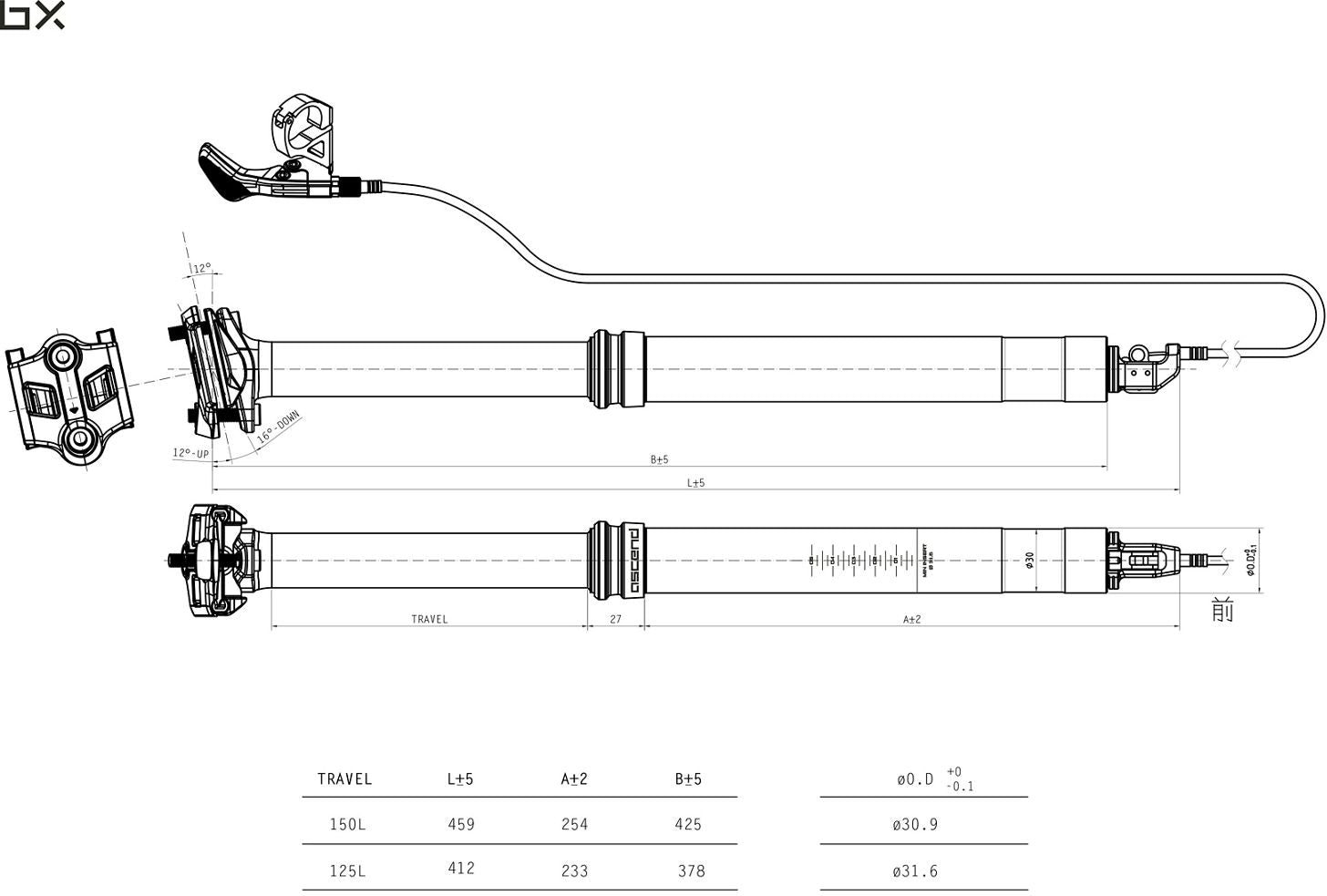 Brand-X Ascend Dropper Post